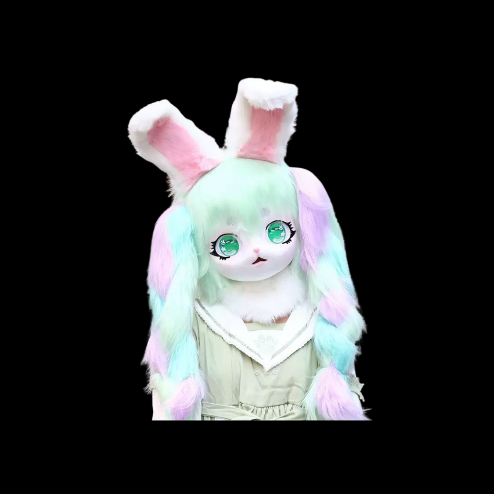 Pastel Bunny Fursuit Head thumbnail 1
