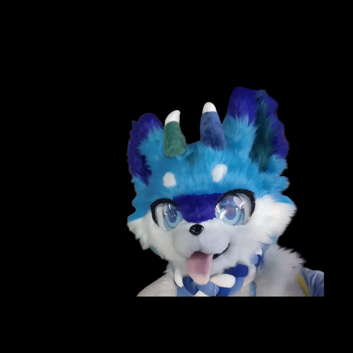 Aqua Bell Kemono Fursuit Head thumbnail 2