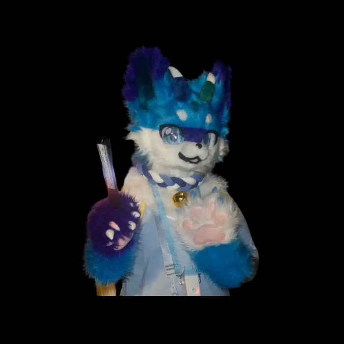 Aqua Bell Kemono Fursuit Head thumbnail 3