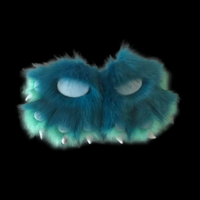 Aqua Mist Clawed Fursuit Paws Set thumbnail 2