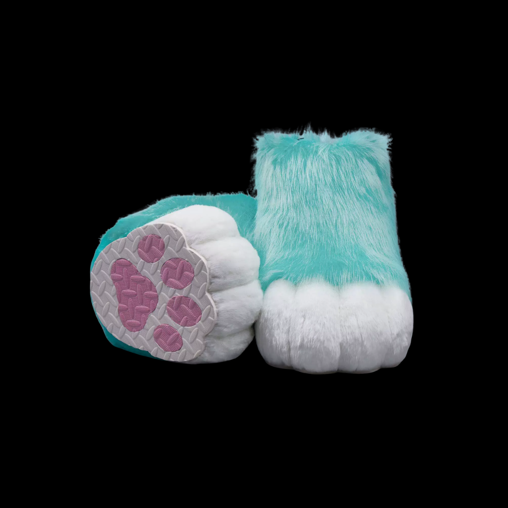 Aqua Plush Fursuit Paw Boots thumbnail 17