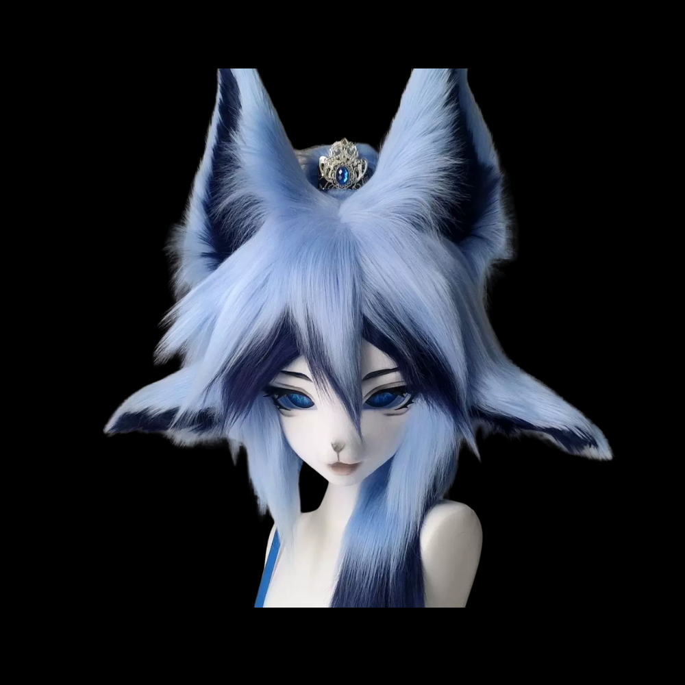 Arctic Azure Fox Kemono Head