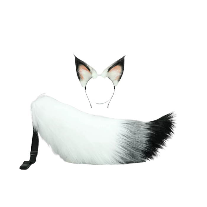 Arctic Fox Ear & Tail Accessory Bundle