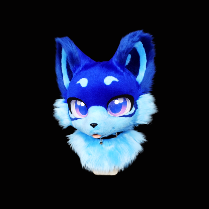 Arctic Sapphire Fox Kemono Fursuit Head (Made to Order)
