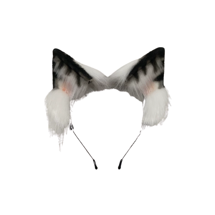 Arctic Tabby Cat Ear & Tail Set thumbnail 2