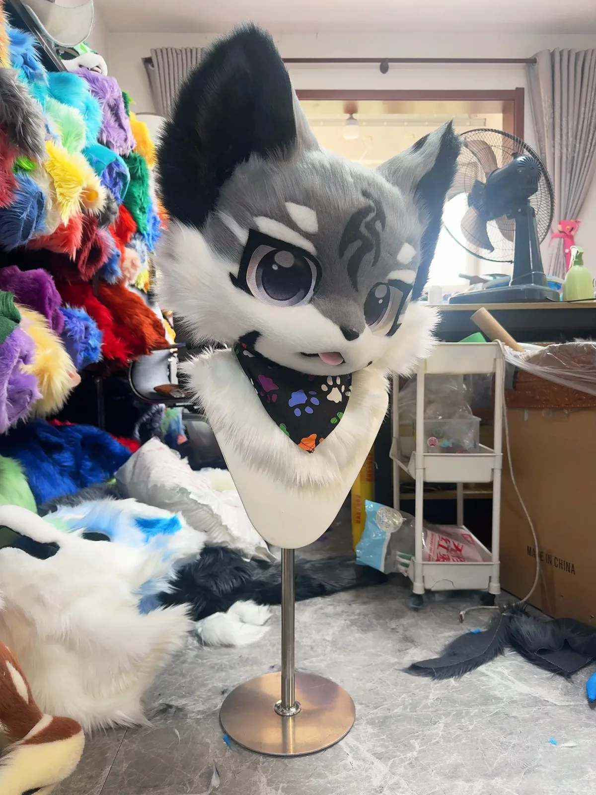 Ash Rune Husky Kemono Fursuit Head thumbnail 2