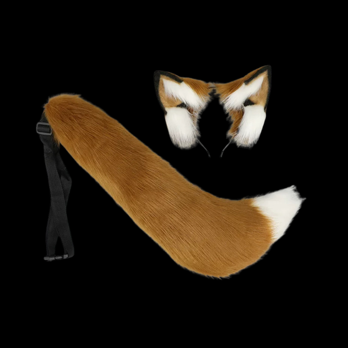 Blazing Red Fox Ears & Luxe Tail Set thumbnail 1