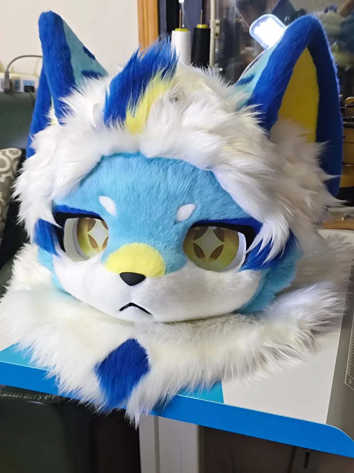 Bluebell Pup Toony Fursuit Head thumbnail 7
