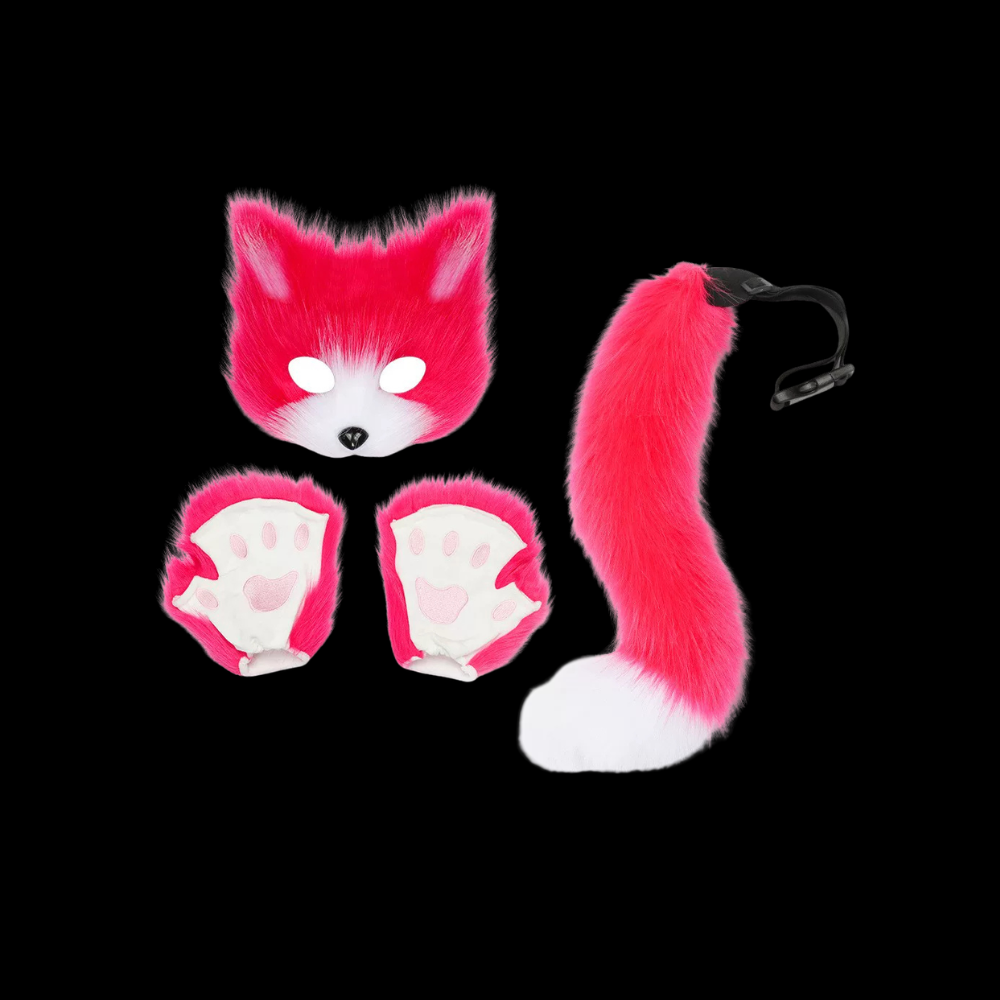 Blush Fox Mask, Paws & Tail Set