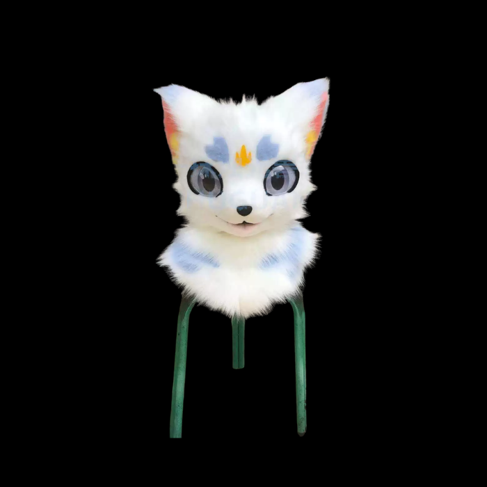 Celestial Frost Kemono Fursuit Head thumbnail 1