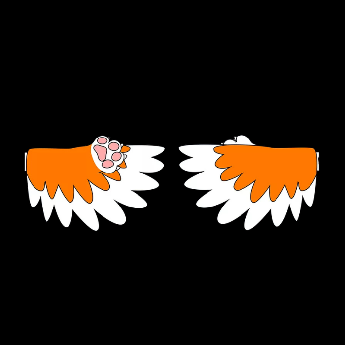 Celestial White Feather Paw Cosplay Wings thumbnail 3