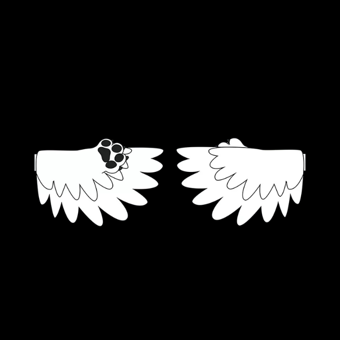 Celestial White Feather Paw Cosplay Wings thumbnail 5