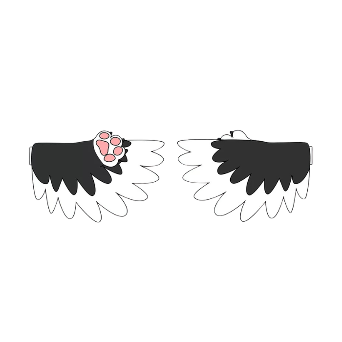 Celestial White Feather Paw Cosplay Wings thumbnail 6