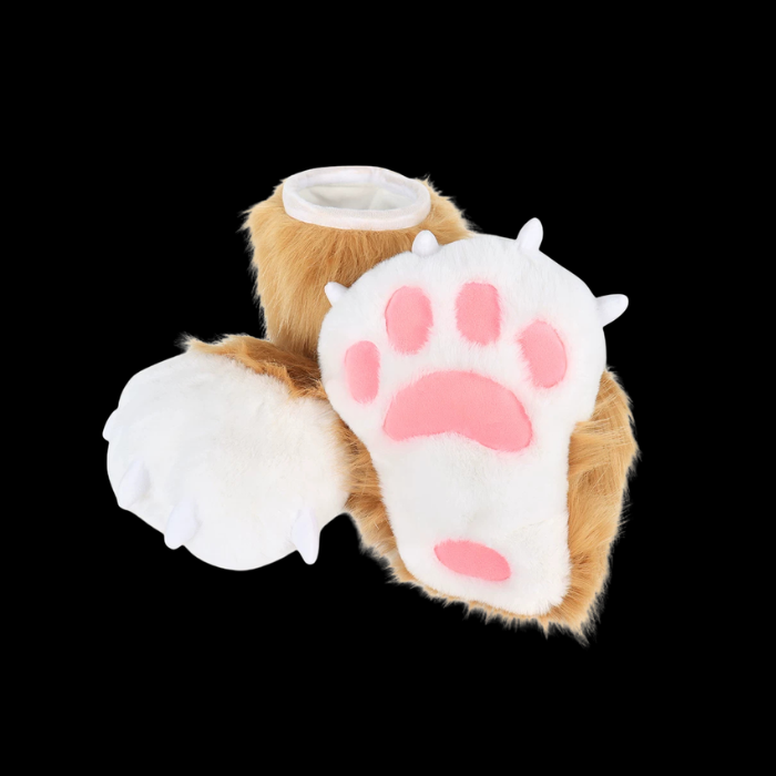 Classic Plush Fursuit Paw Feet Slippers thumbnail 3
