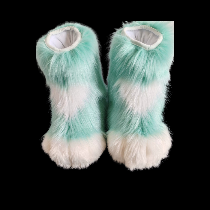 Cloudstep White Fursuit Foot Paws thumbnail 5