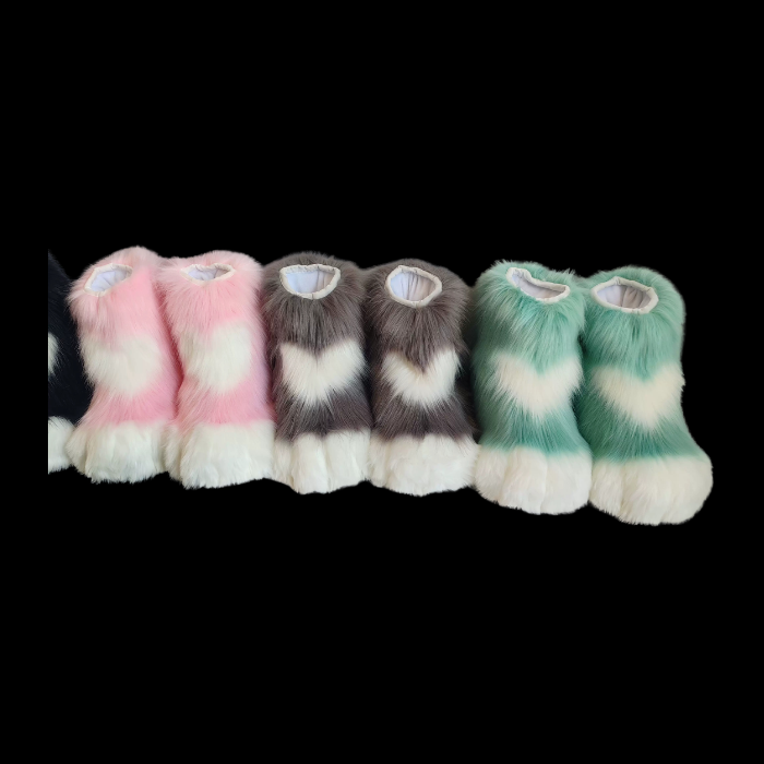 Cloudstep White Fursuit Foot Paws thumbnail 6