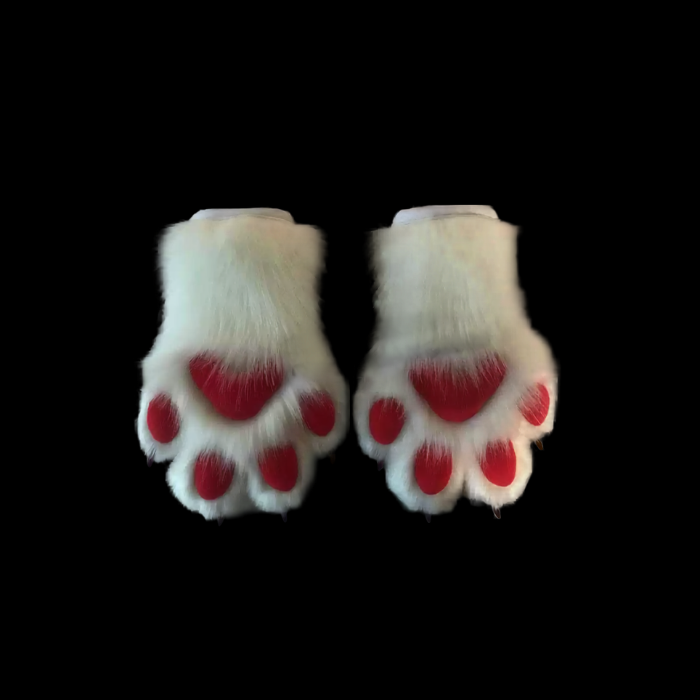 Crimson Cloud Kemono Fursuit Feet Paws
