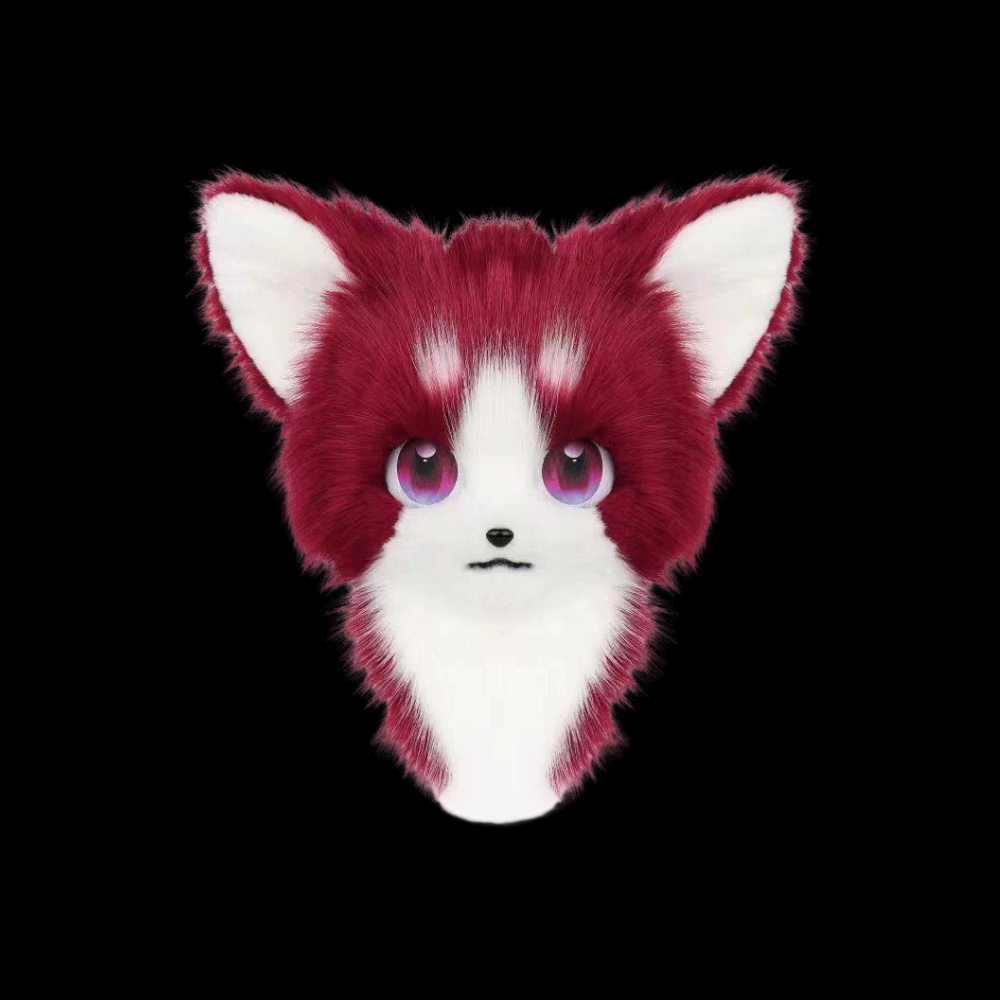Crimson Ember Fox Kemono Fursuit Head