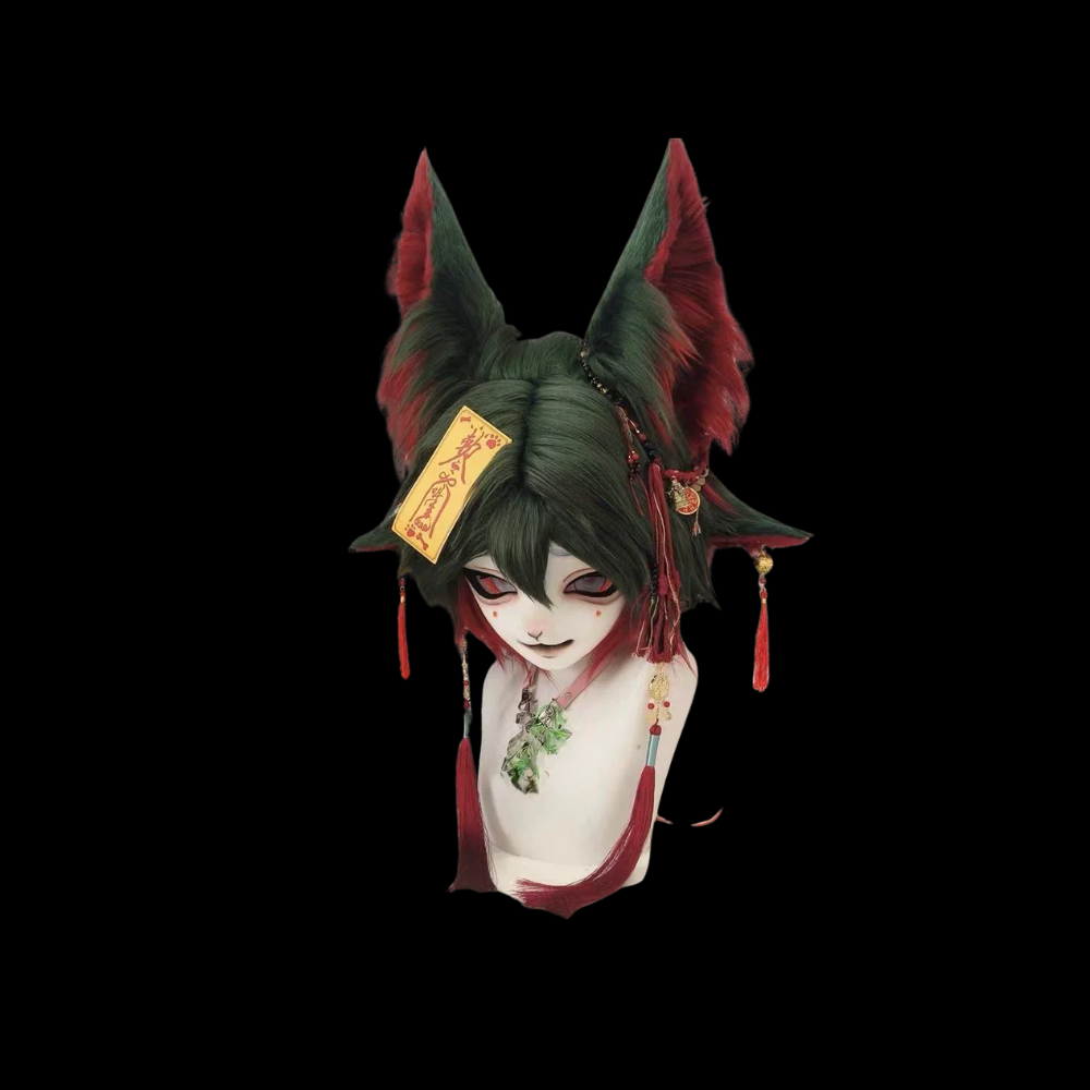Crimson Forest Spirit Fursuit Head