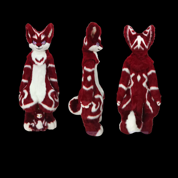 Crimson Frost Kemono Fox Fullsuit thumbnail 1
