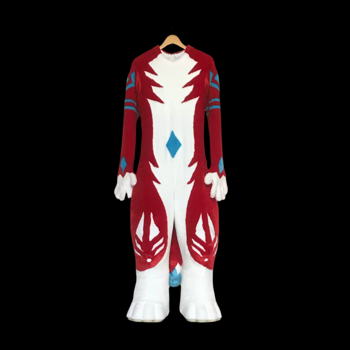 Crimson Glacier Wolf Full  Body Fursuit