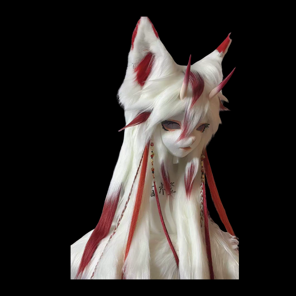 Crimson Spirit Fox Fursuit Head