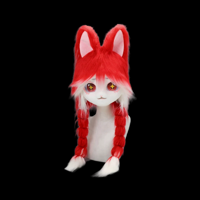 Crimson Star-Eye Braided Rabbit Head
