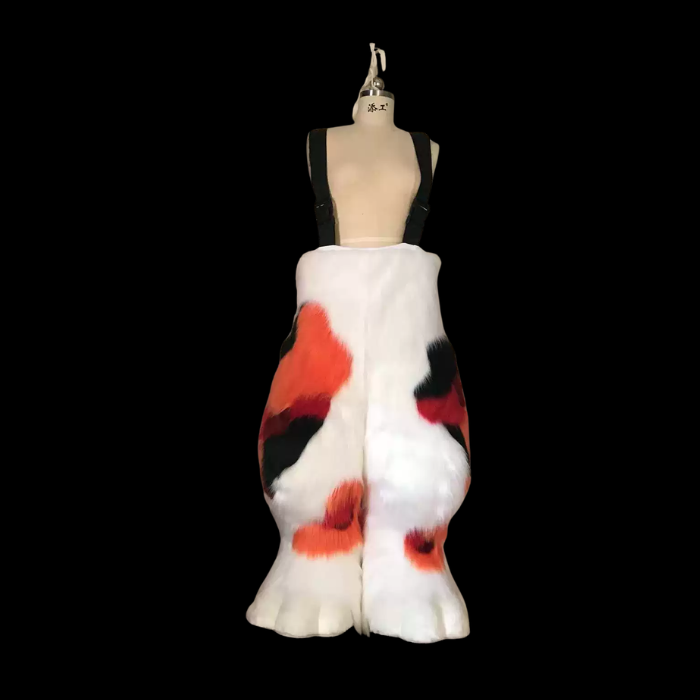 Custom Black White & Orange Partial Fursuit Set
