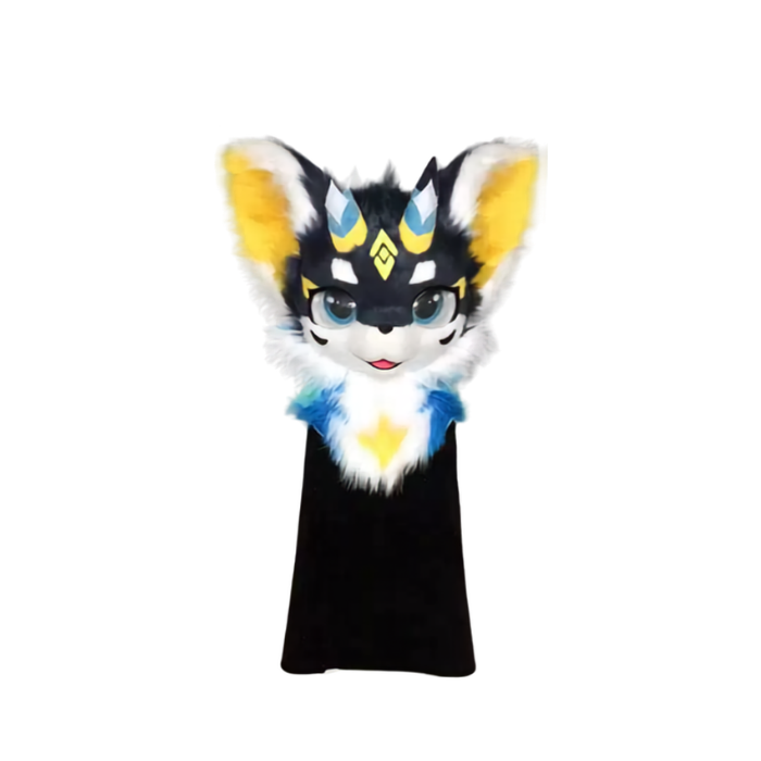 Custom Blue Black & White Full Fursuit Costume Set thumbnail 1