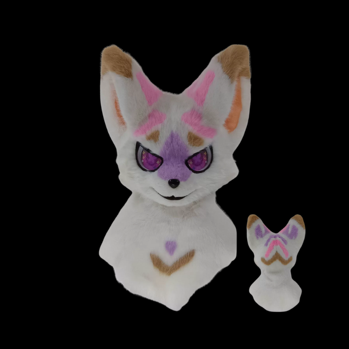 Custom Fennec Fox Fursuit Head thumbnail 3