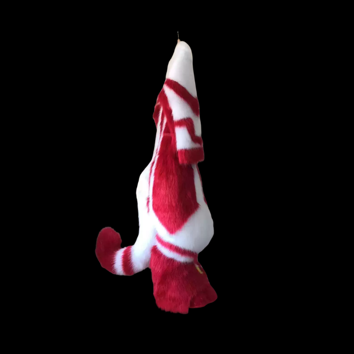 Custom Red & White Full Body Fursuit Costume Set thumbnail 2