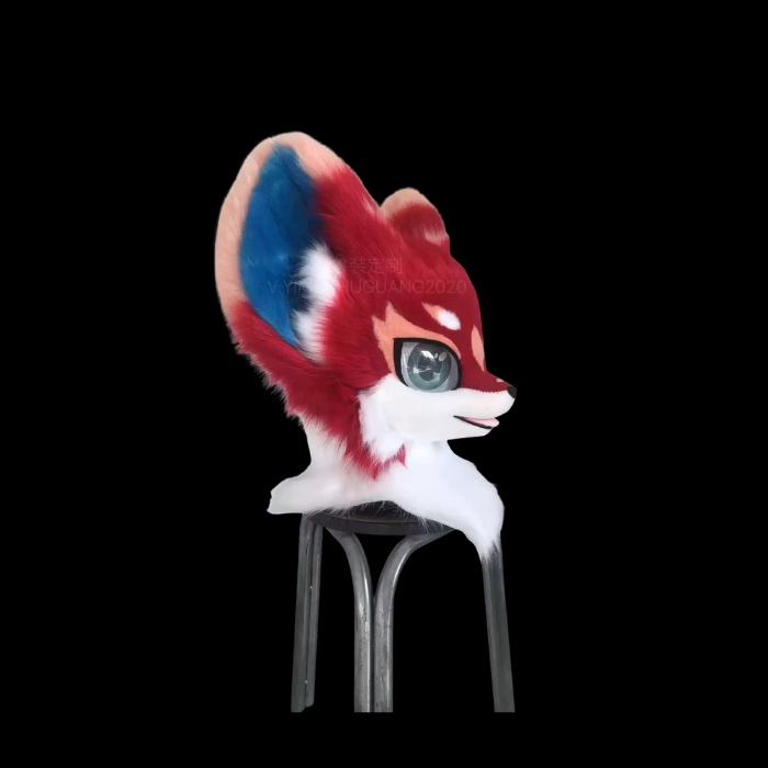 Custom Two-Tone Kemono Fox Fursuit Head thumbnail 2