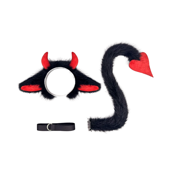 Demon Horn Kemono Ear Product Name: Demon Horn Kemono Ear & Tail Bundle Tail Cosplay Bundle thumbnail 1