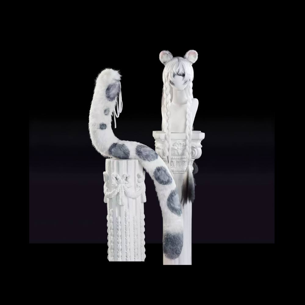 Snowdrift Leopard Tail & Ear Set thumbnail 1