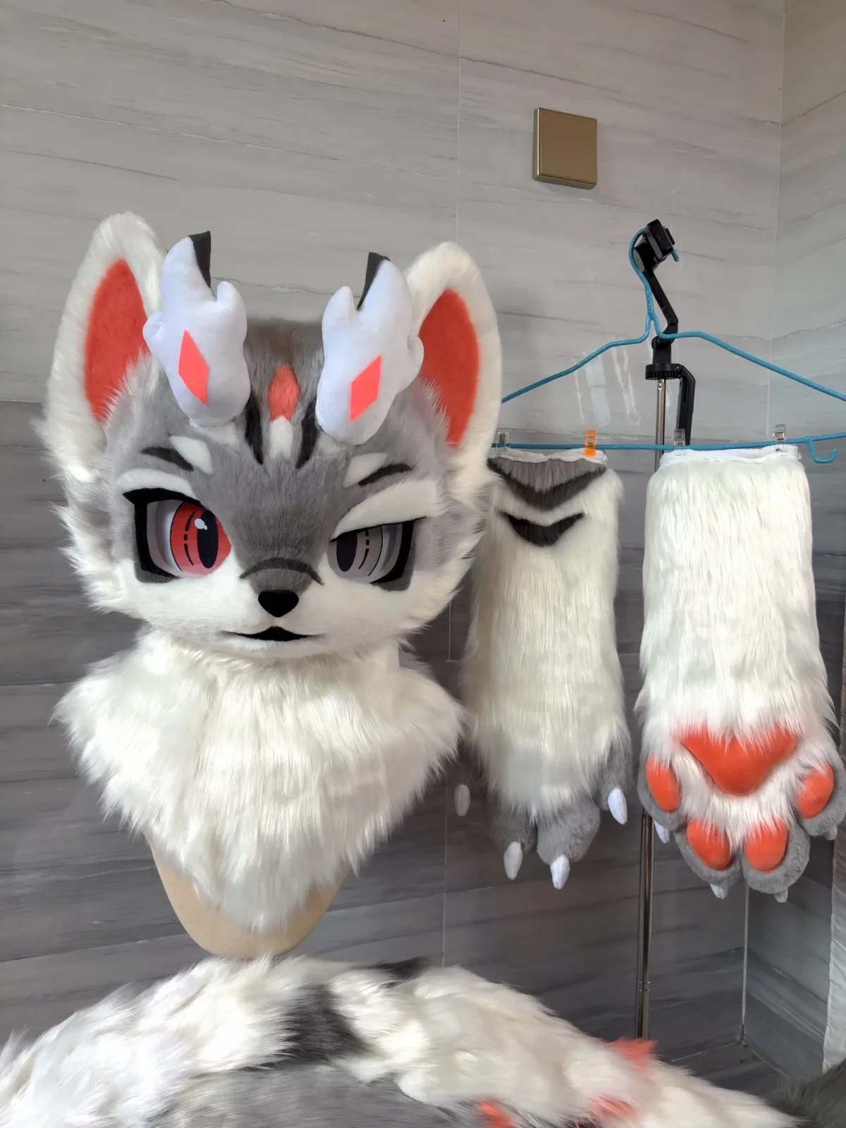 Ember Horn Wolf Kemono Fursuit Partial thumbnail 6