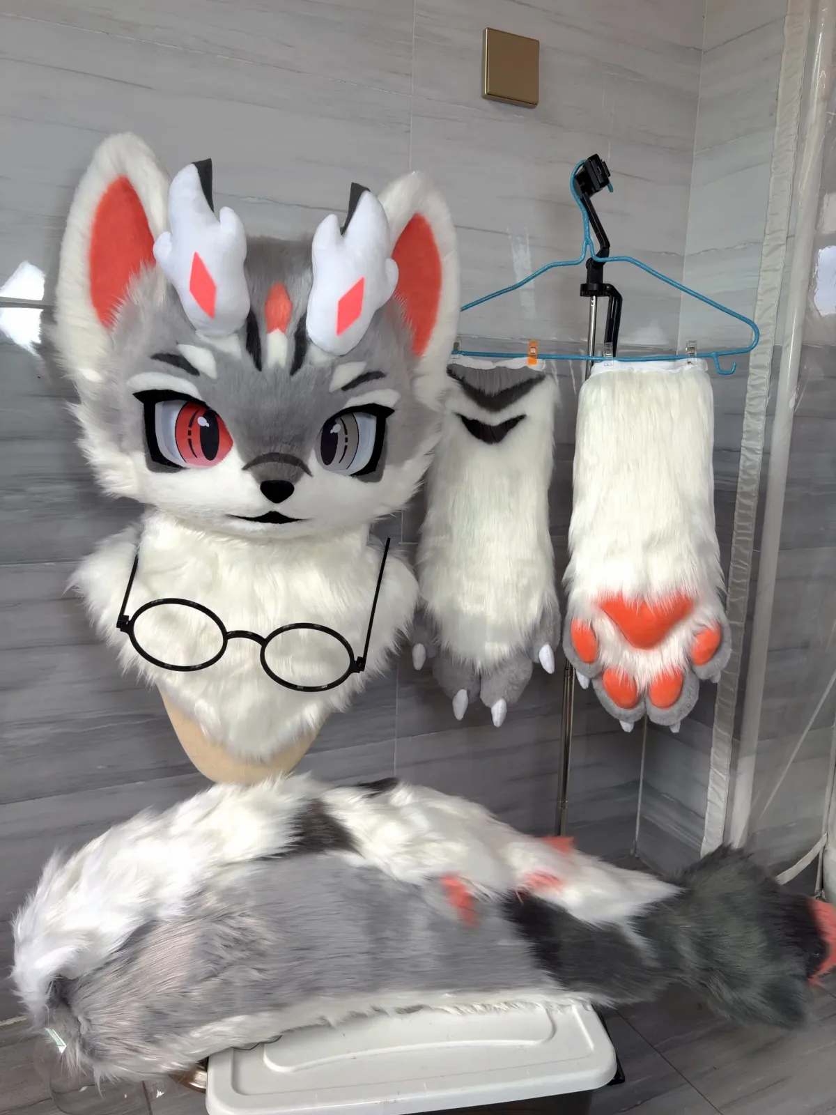 Ember Horn Wolf Kemono Fursuit Partial thumbnail 7