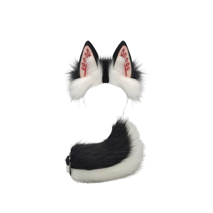 Embroidered Lynx Bunny Ears & Tail Bundle thumbnail 1