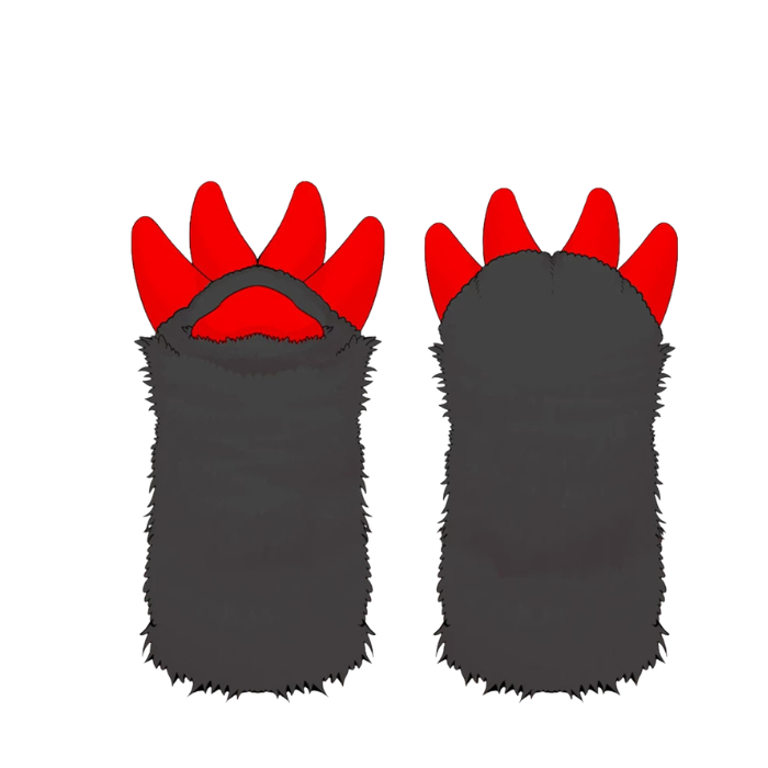 Fluffy Dragon Claw Fursuit Paws thumbnail 2