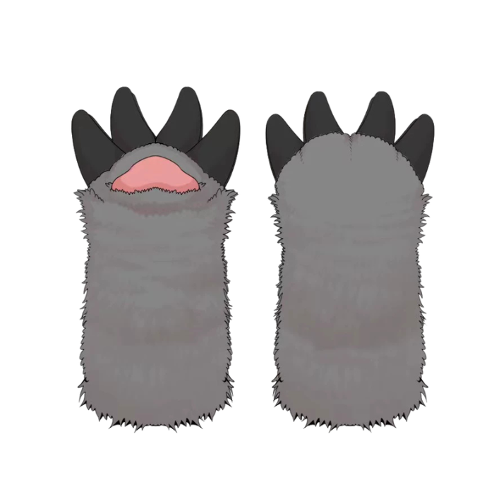 Fluffy Dragon Claw Fursuit Paws thumbnail 3