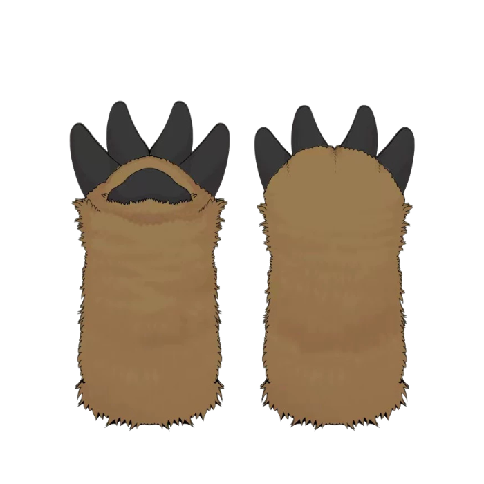 Fluffy Dragon Claw Fursuit Paws thumbnail 5