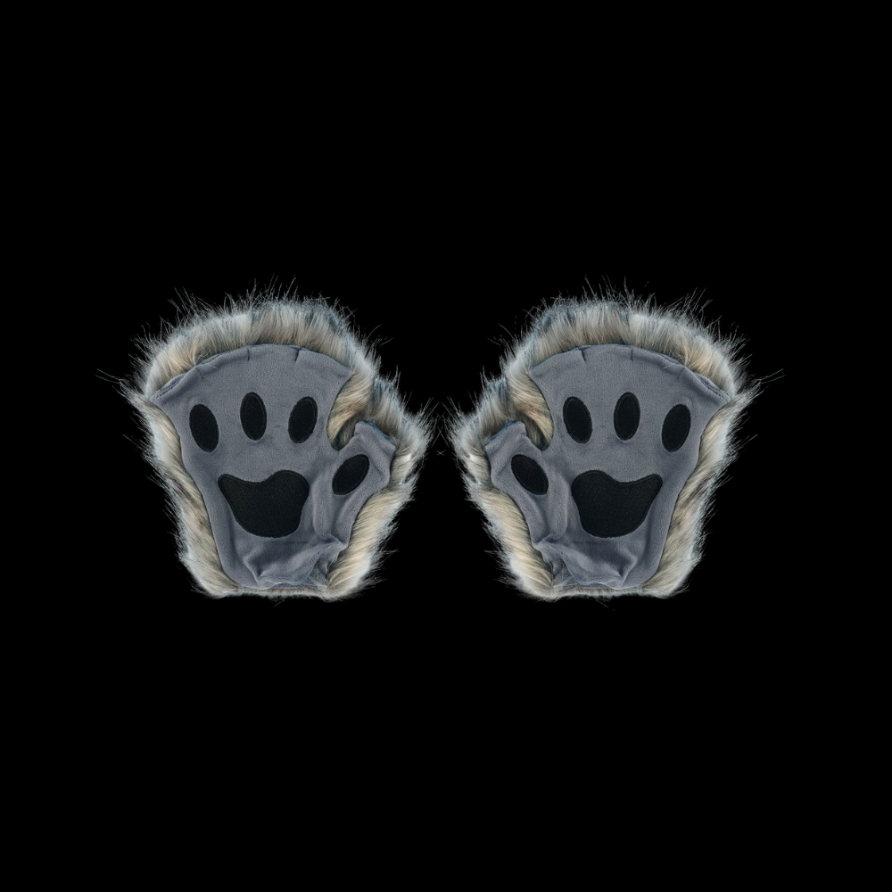 Fluffy Half-Finger Animal Paw Gloves thumbnail 12