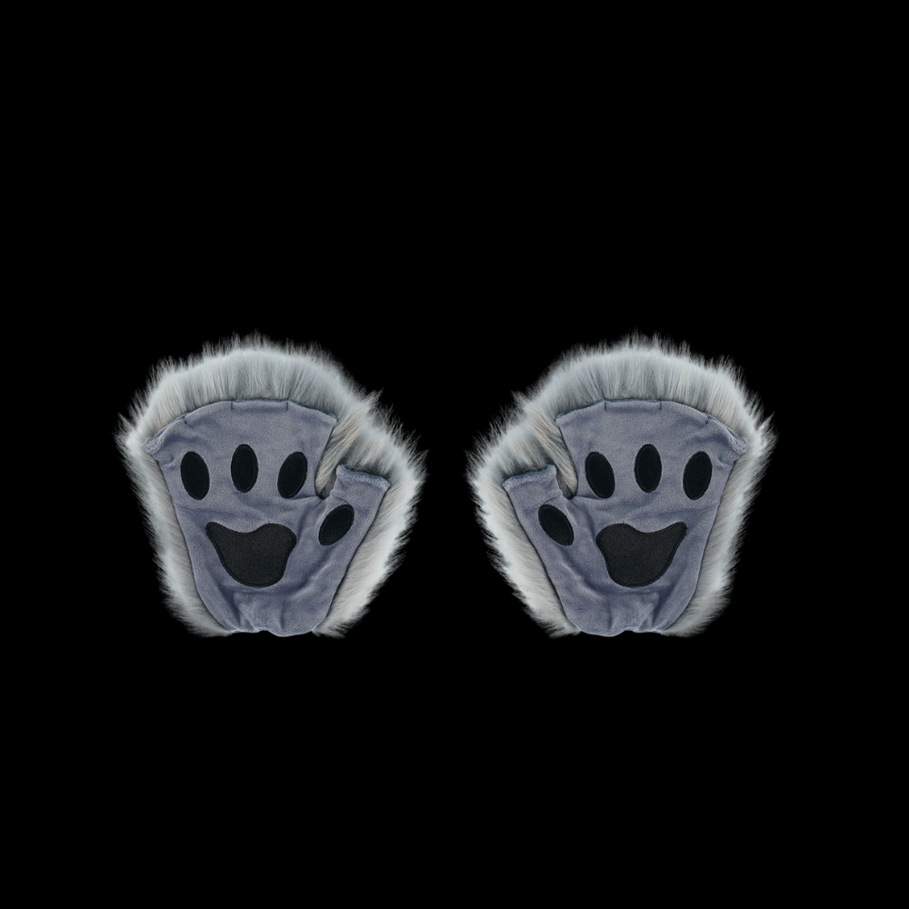 Fluffy Half-Finger Animal Paw Gloves thumbnail 13