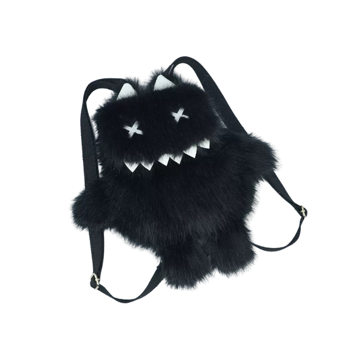 Fluffy Little Monster Plush Backpack