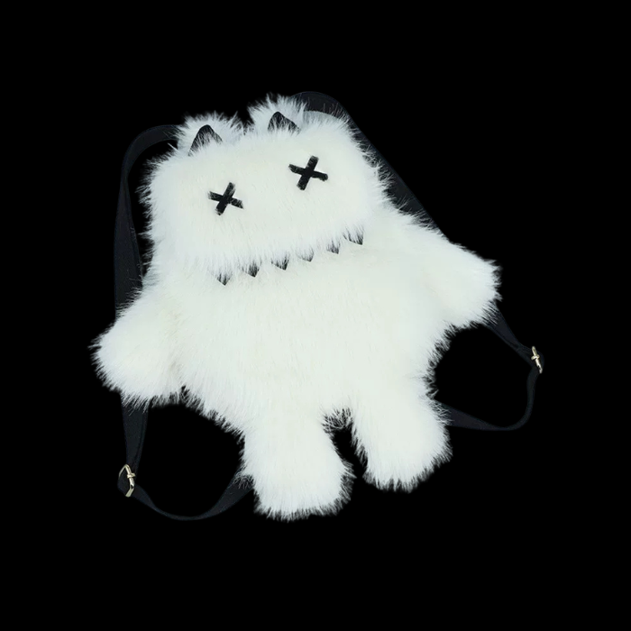 Fluffy Little Monster Plush Backpack thumbnail 2