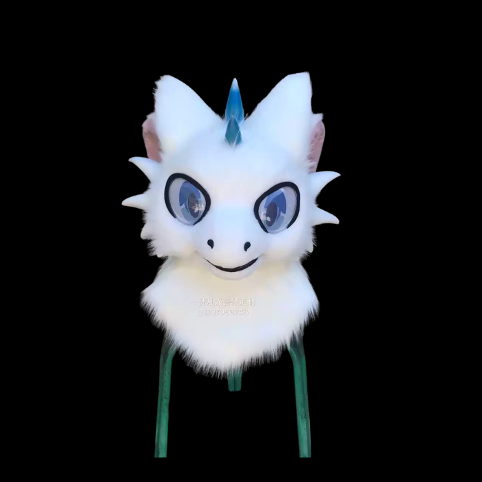 Frost Spirit Dragon Fursuit Head
