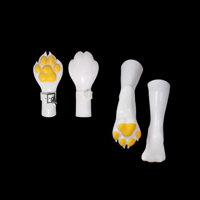 Glossy Silicone Fursuit Paw & Feet Set