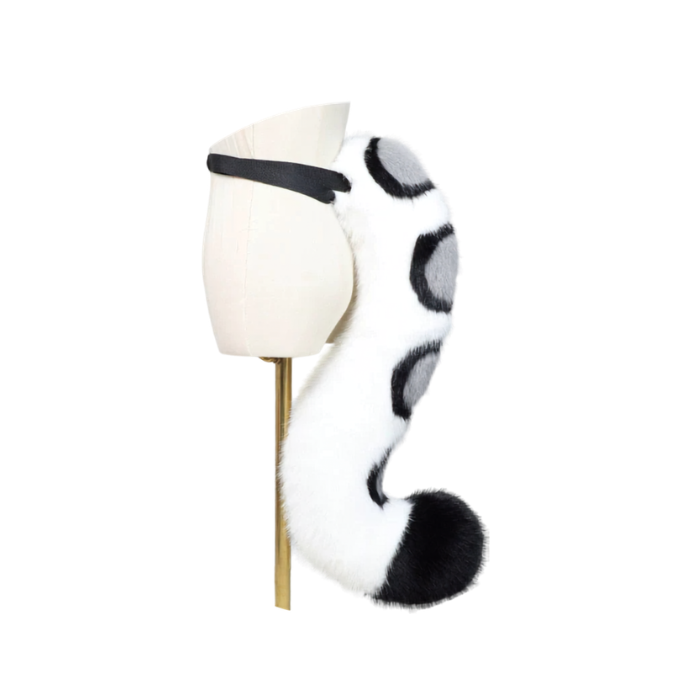 Golden Product Name: Golden & Silver Leopard Tail Duo Bundle Silver Leopard Tail Duo Cosplay Bundle thumbnail 2