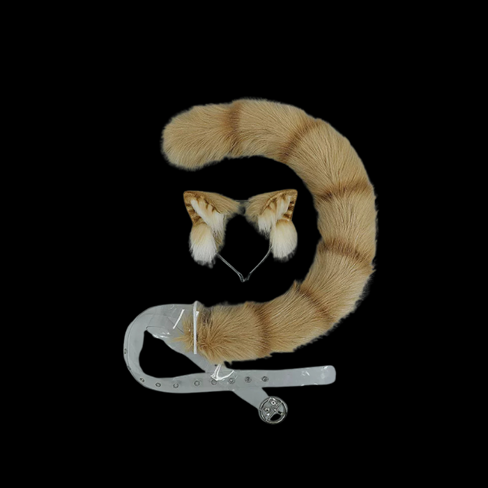 Golden Tabby Cat Ears & Plush Tail Set thumbnail 3