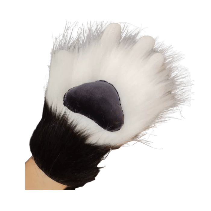 Half-Finger Plush Paw Gloves thumbnail 1