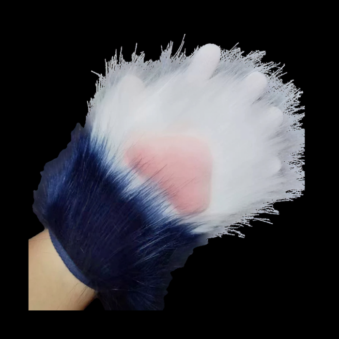 Half-Finger Plush Paw Gloves thumbnail 2